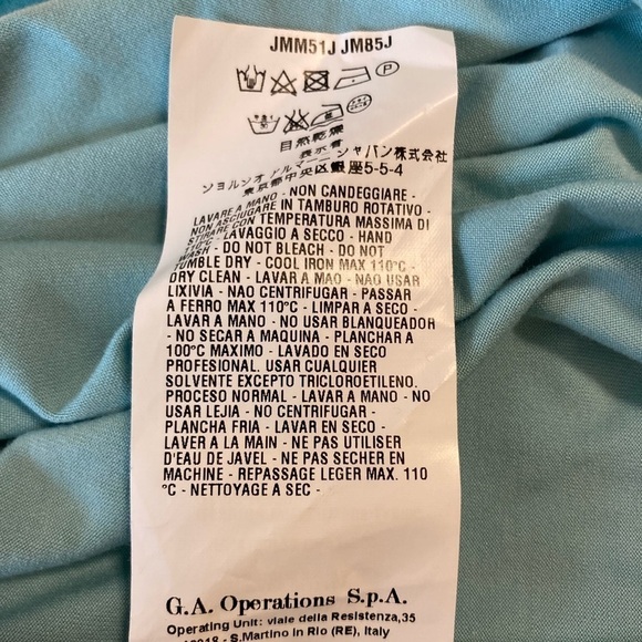 ARMANI Collezioni (SZ 14) light turquoise top . NWT .Made in Italy. - Picture 8 of 10